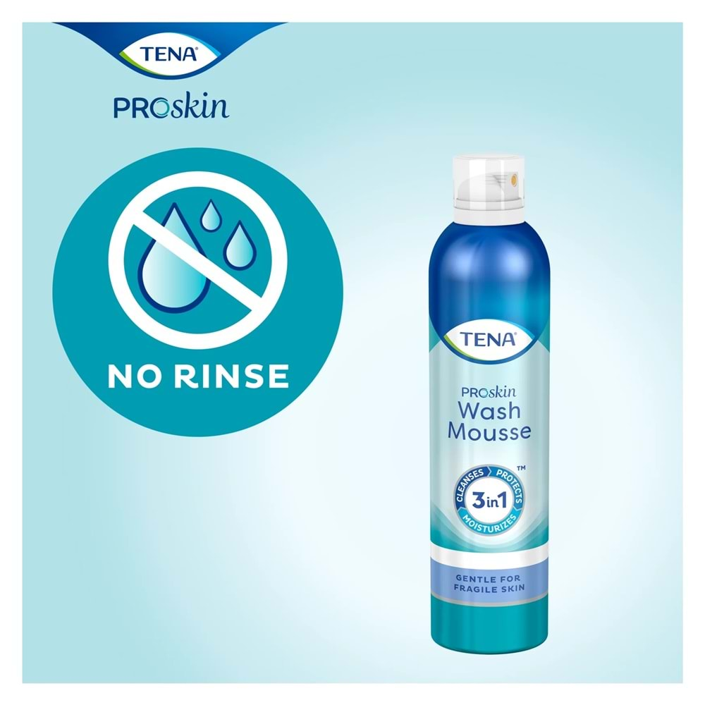 TENA ProSkin Hasta Vücut Temizleme Köpüğü Susuz Temizleme Onarım Koruma Wash Mousse