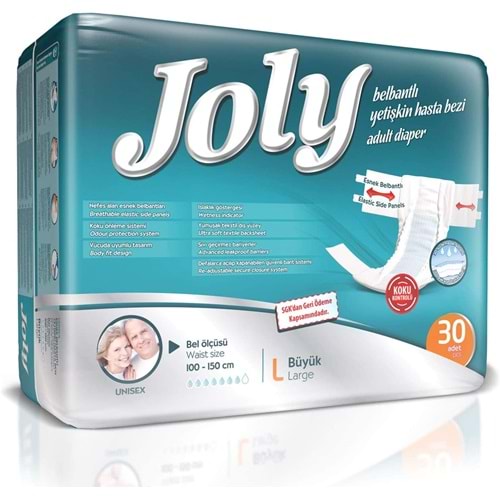 Joly Belbantlı Yetişkin Hasta Bezi Adult Diaper 30 Adet Large - Pendik Deva Medikal